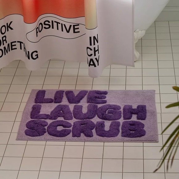 Urban Outfitters Bath Urban Outfitters Live Laugh Scrub Bath Mat
